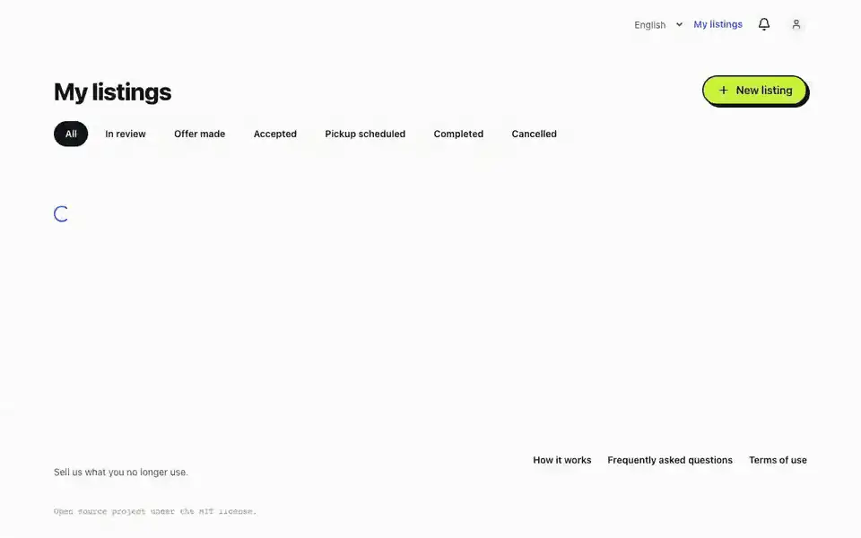 A seller receives an offer in real time and accepts it